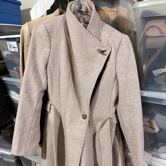 *Calvin Klein Beige Wool Peacoat - Picture 8 of 9